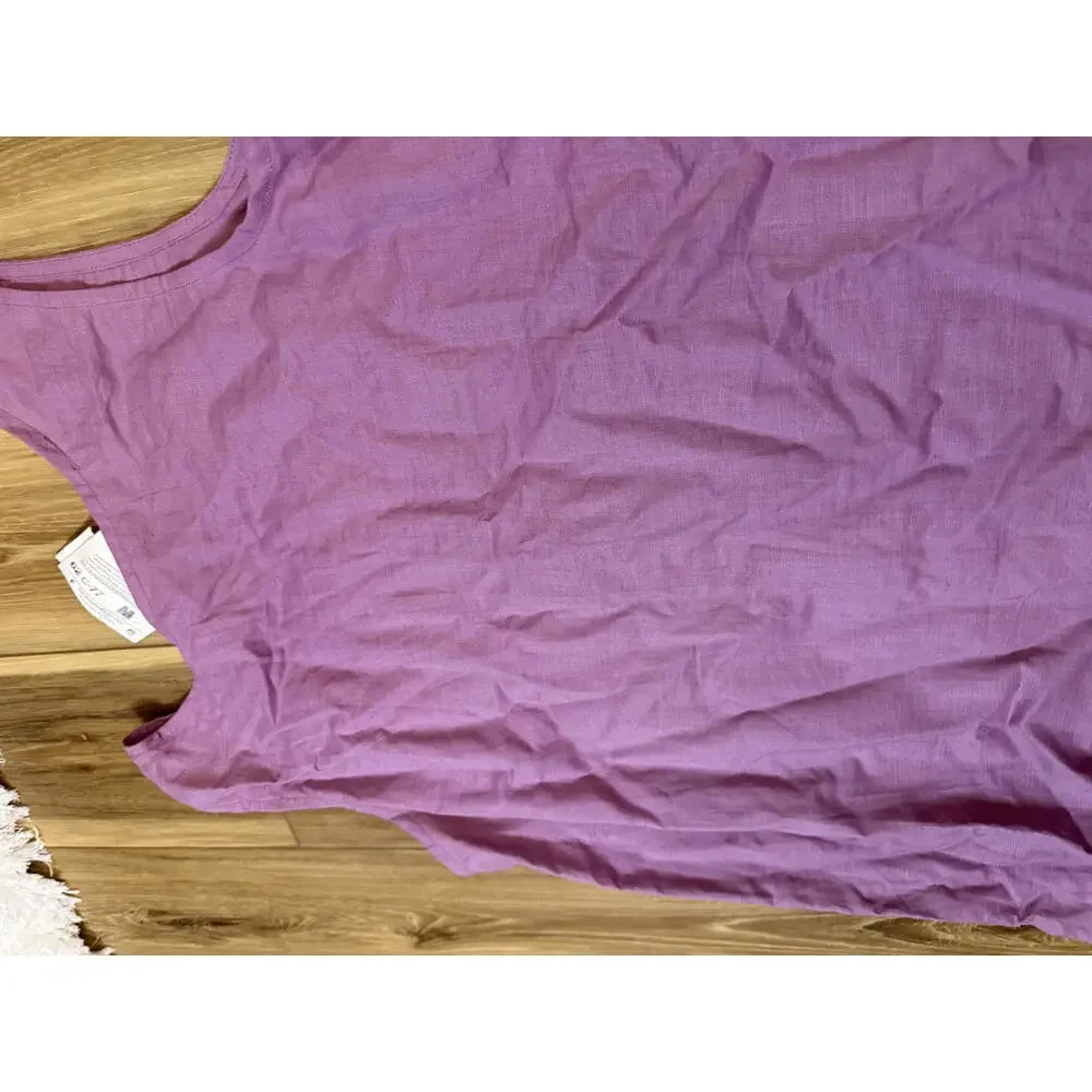NWT! Marketplace India Handmade Women's Sleeveless Purple Top Size Medium - Picture 6 of 6